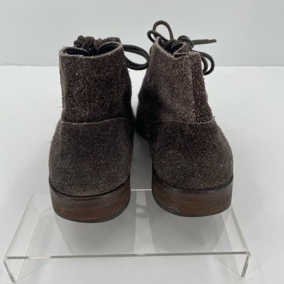 John Varvatos Men's Suede Chukka Boots, Brown/Gray Distressed, Sz. 10M398 - Picture 4 of 15